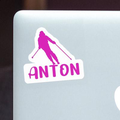 Skier Sticker Anton Laptop Image