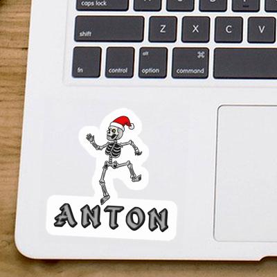 Anton Aufkleber Weihnachts-Skelett Laptop Image