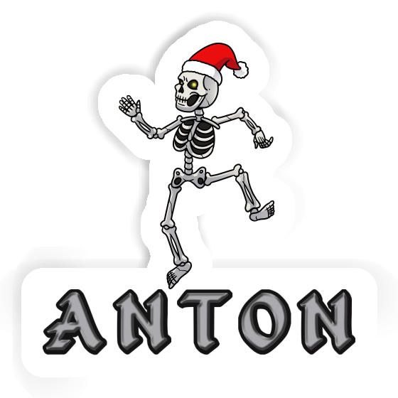 Anton Aufkleber Weihnachts-Skelett Image