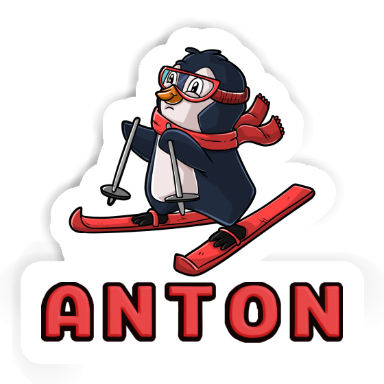 Anton Aufkleber Skifahrerin Gift package Image