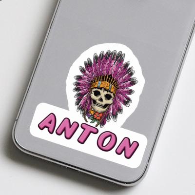 Sticker Womens Skull Anton Gift package Image