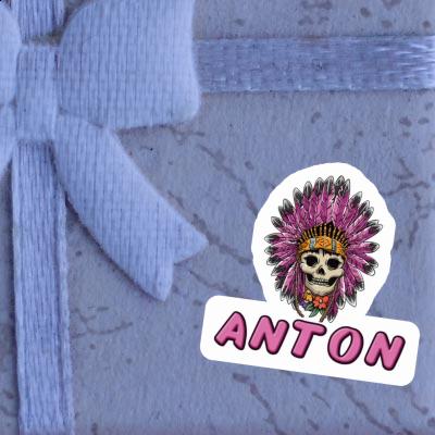 Sticker Womens Skull Anton Gift package Image