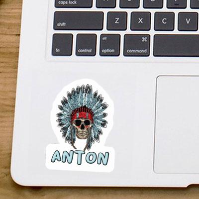 Sticker Anton Indianer Totenkopf Image