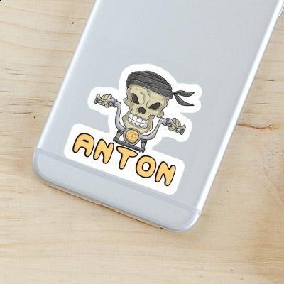 Anton Sticker Motorradfahrer Image