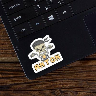 Anton Sticker Motorradfahrer Laptop Image