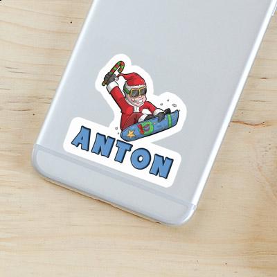 Snowboarder Sticker Anton Laptop Image