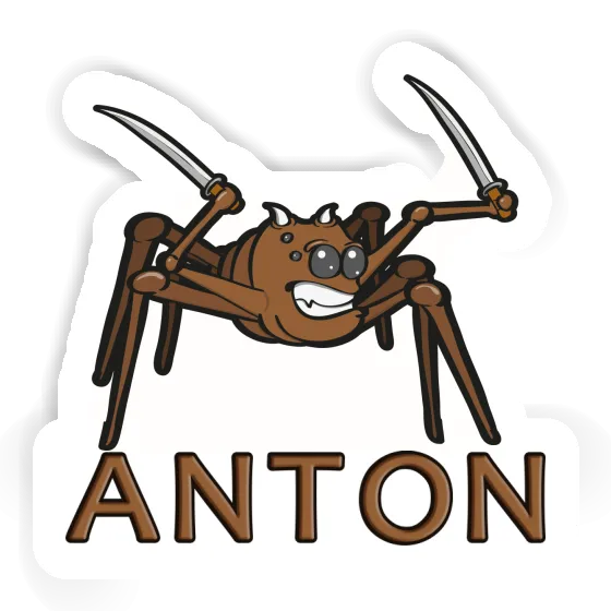 Aufkleber Kampfspinne Anton Notebook Image