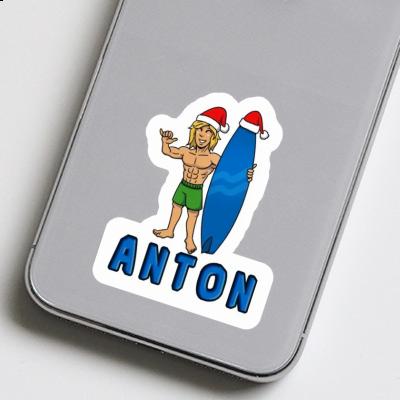 Aufkleber Weihnachtssurfer Anton Laptop Image