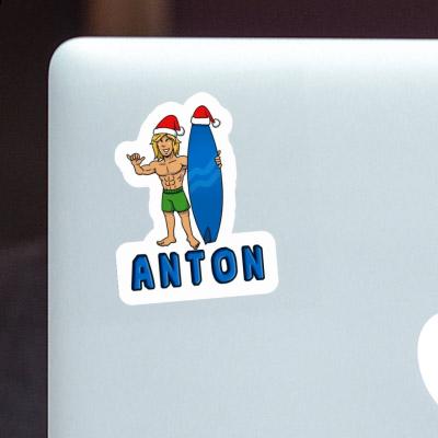 Aufkleber Weihnachtssurfer Anton Laptop Image