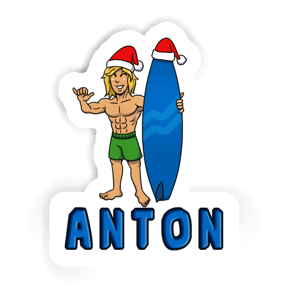 Aufkleber Weihnachtssurfer Anton Gift package Image