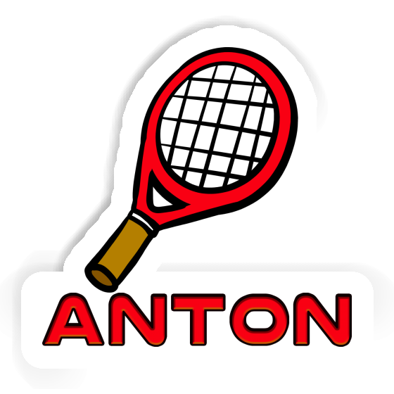 Sticker Anton Tennisschläger Notebook Image