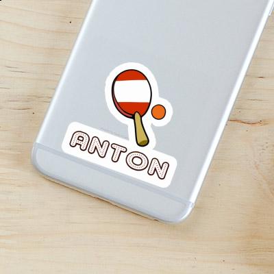 Sticker Anton Table Tennis Paddle Laptop Image