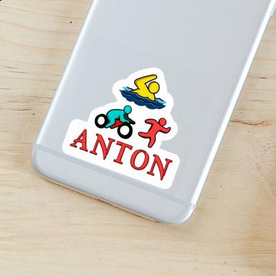 Anton Sticker Triathlet Notebook Image