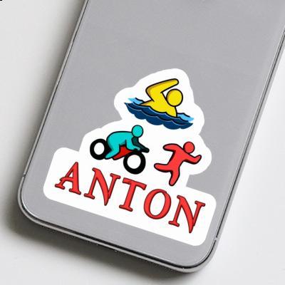 Anton Sticker Triathlet Laptop Image