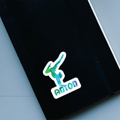 Sticker Yoga-Frau Anton Notebook Image