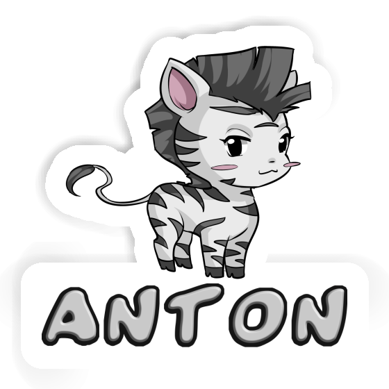 Zebra Aufkleber Anton Image