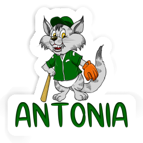 Sticker Baseball Cat Antonia Image