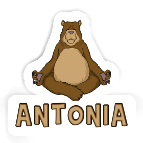 Sticker Antonia Yoga Bear Image