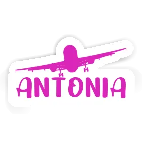 Sticker Antonia Airplane Image