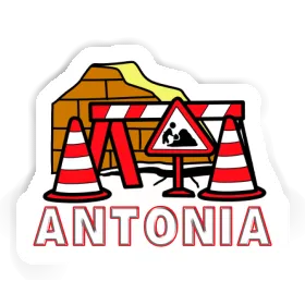 Antonia Sticker Road Construction Image