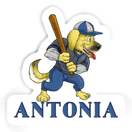 Antonia Sticker Baseball Dog Image