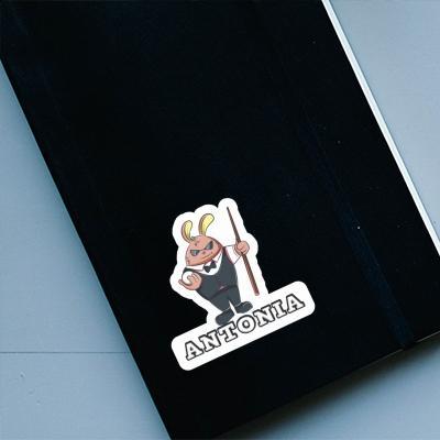 Sticker Antonia Billiard Player Notebook Image