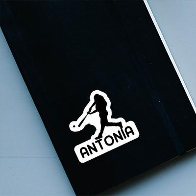 Sticker Baseball Player Antonia Notebook Image