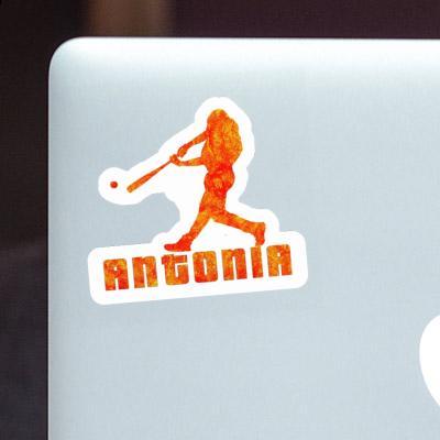 Baseballspieler Aufkleber Antonia Laptop Image