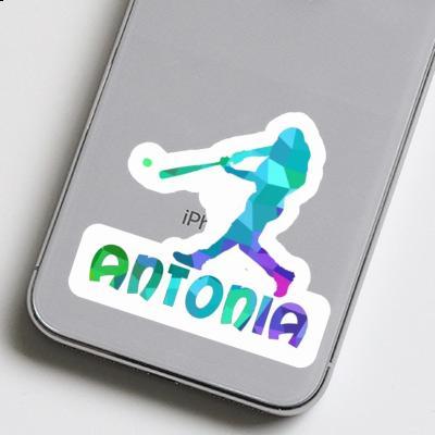 Aufkleber Baseballspieler Antonia Laptop Image