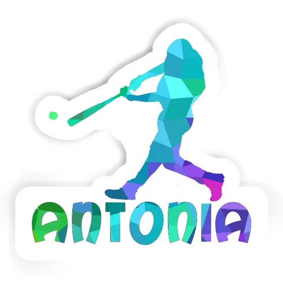 Aufkleber Baseballspieler Antonia Laptop Image