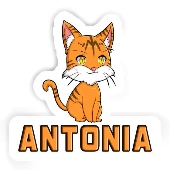 Antonia Autocollant Chat Notebook Image