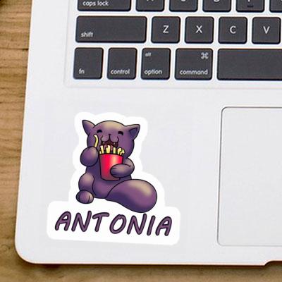 Sticker French Fry Cat Antonia Laptop Image