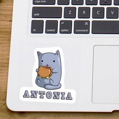 Antonia Sticker Hamburger Cat Image