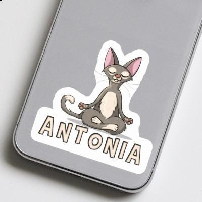 Sticker Yoga Cat Antonia Notebook Image