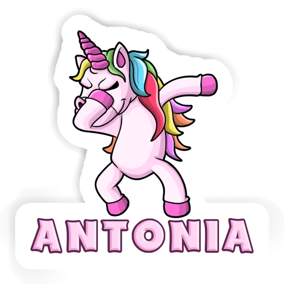 Sticker Antonia Dabbing Unicorn Notebook Image