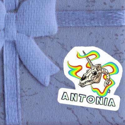 Aufkleber Einhorn-Totenkopf Antonia Laptop Image