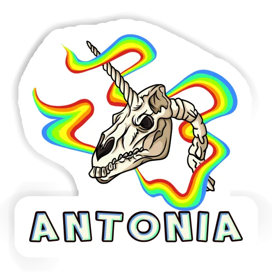 Aufkleber Einhorn-Totenkopf Antonia Laptop Image