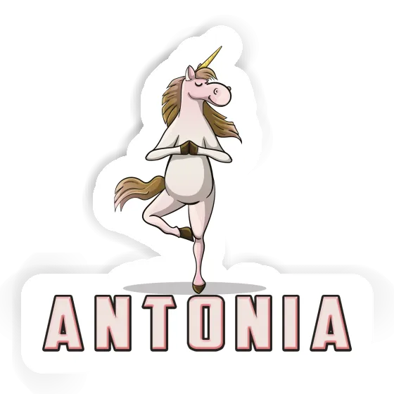 Licorne de yoga Autocollant Antonia Laptop Image