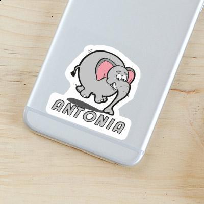 Jumping Elephant Sticker Antonia Laptop Image