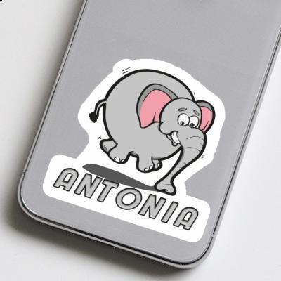 Jumping Elephant Sticker Antonia Notebook Image