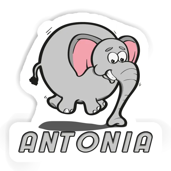 Jumping Elephant Sticker Antonia Image