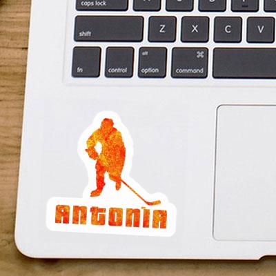 Sticker Eishockeyspieler Antonia Notebook Image