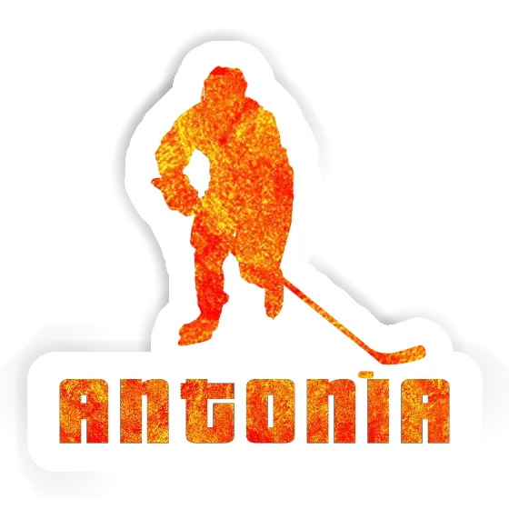 Sticker Eishockeyspieler Antonia Notebook Image