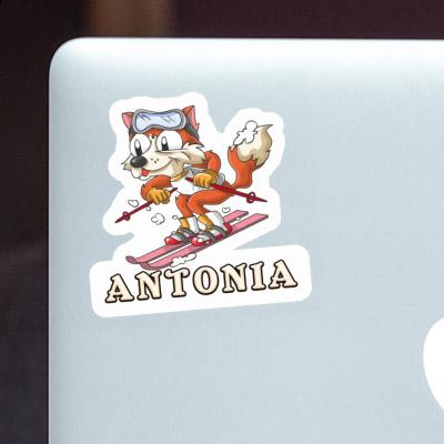 Skier Sticker Antonia Laptop Image