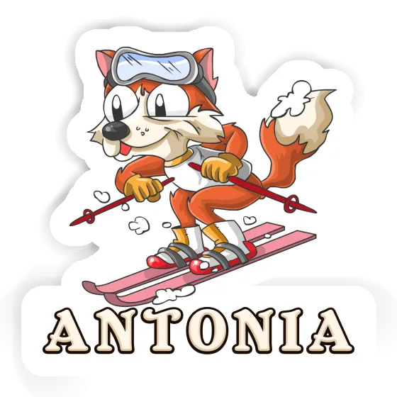 Sticker Antonia Skifahrer Notebook Image