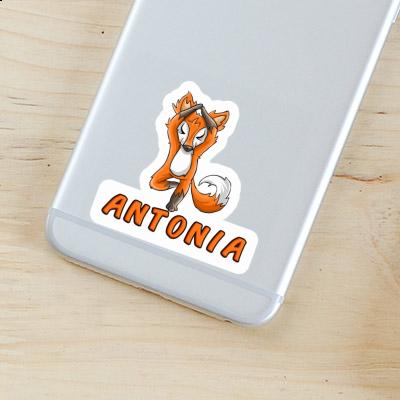 Sticker Yoga Fox Antonia Laptop Image