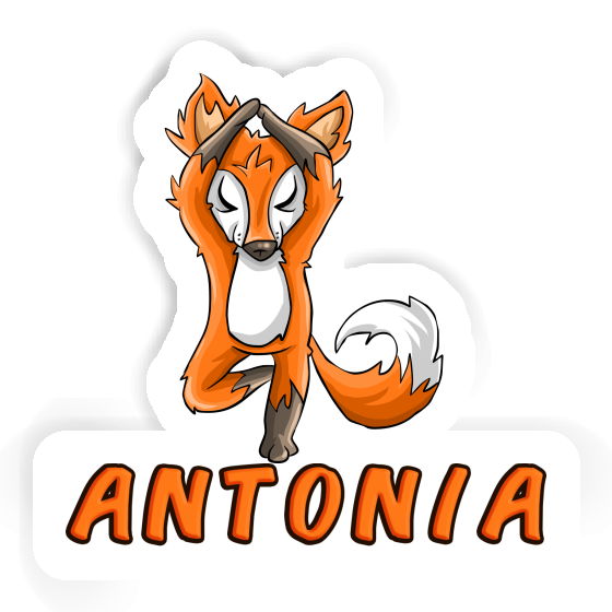 Sticker Yoga Fox Antonia Laptop Image