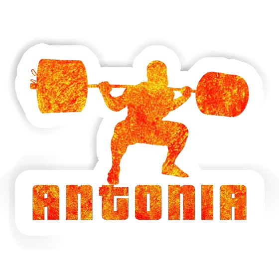 Weightlifter Sticker Antonia Laptop Image