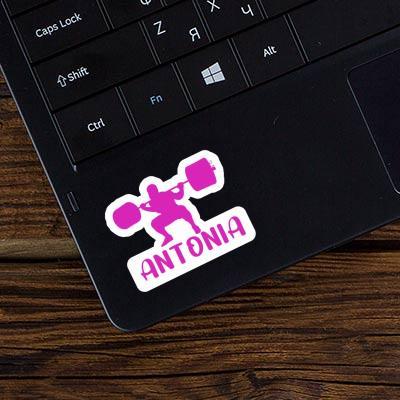 Weightlifter Sticker Antonia Laptop Image