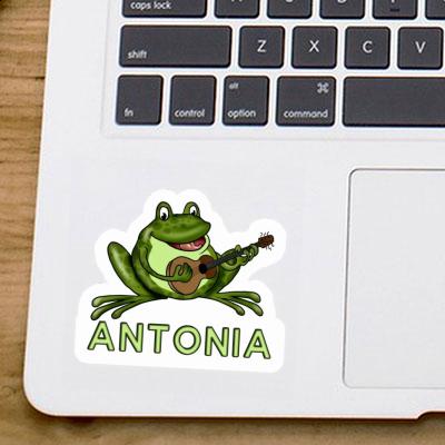 Antonia Autocollant Grenouille à guitare Laptop Image